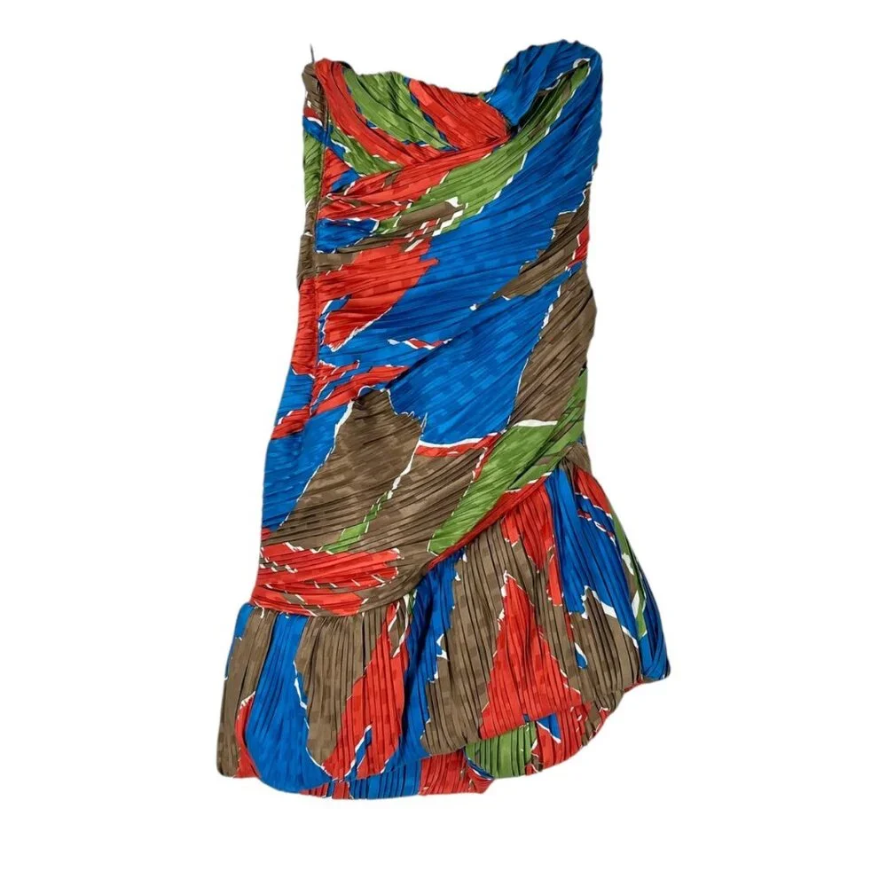 NWT Tory Burch Silk Mini Party Dress in Painted Geo